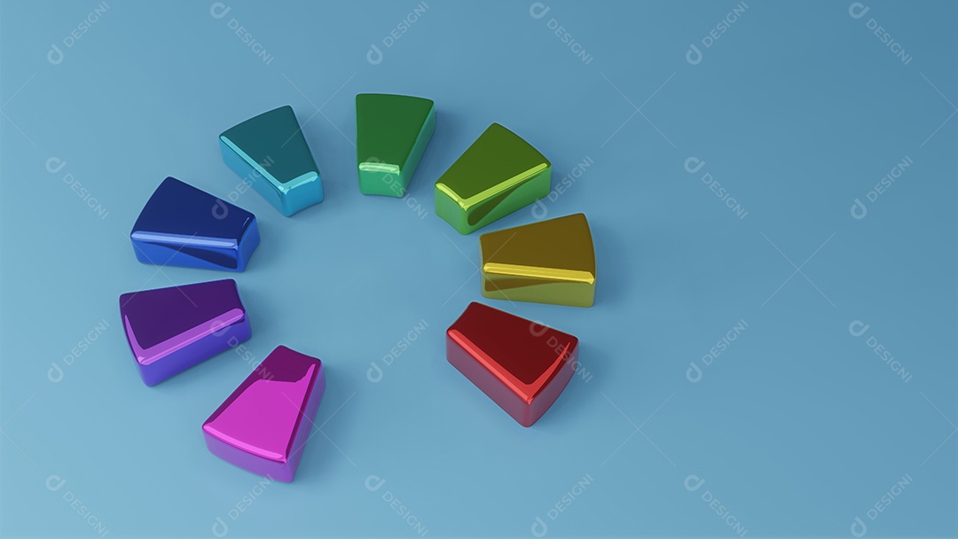 Conceito de negócio 3D gráfico e diagrama de negócios.