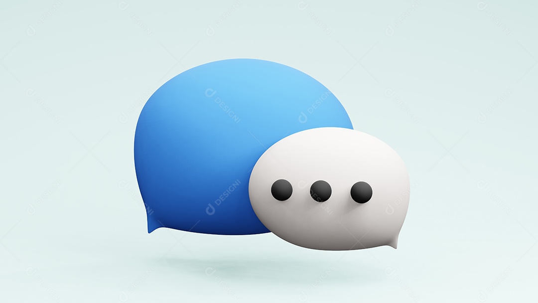 bolhas de fala pensando balão design infográfico renderização em 3d