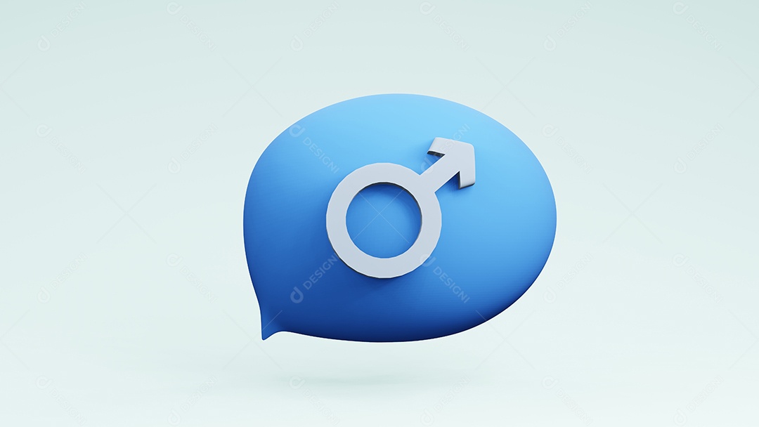 balões de fala pensando balão com símbolo sexual renderização em 3d de design infográfico