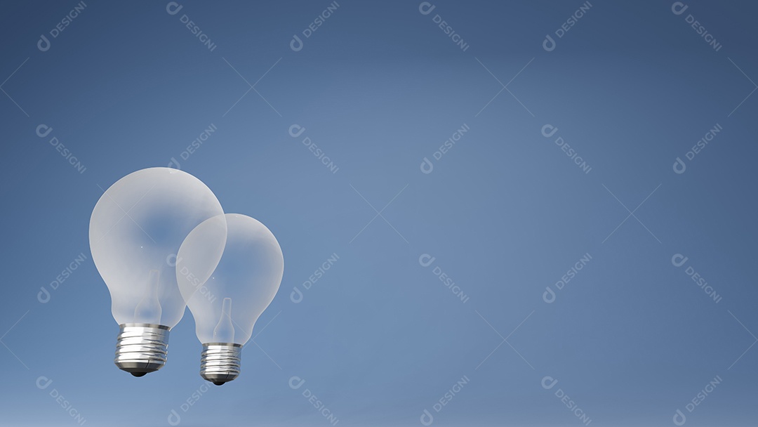 Lâmpadas apagadas sobre fundo isolado