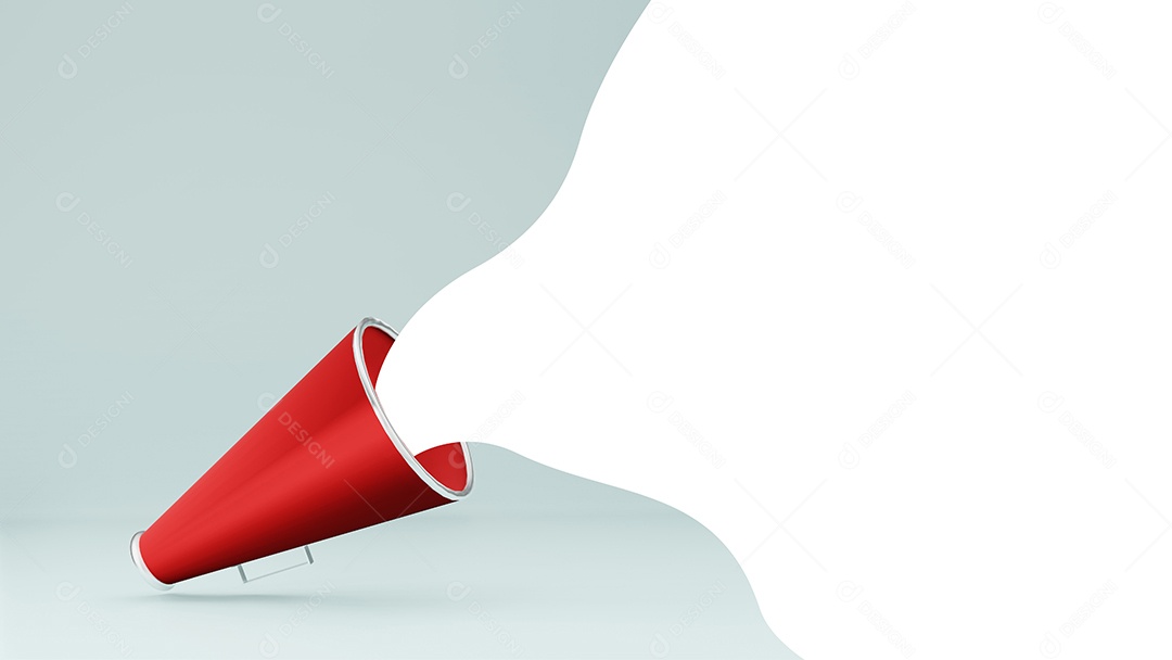 Alto-falante megafone ou alto-falante megafone renderização 3D