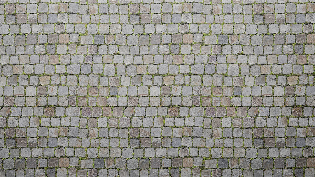 Textura do fundo da passarela pavimentada de pedra