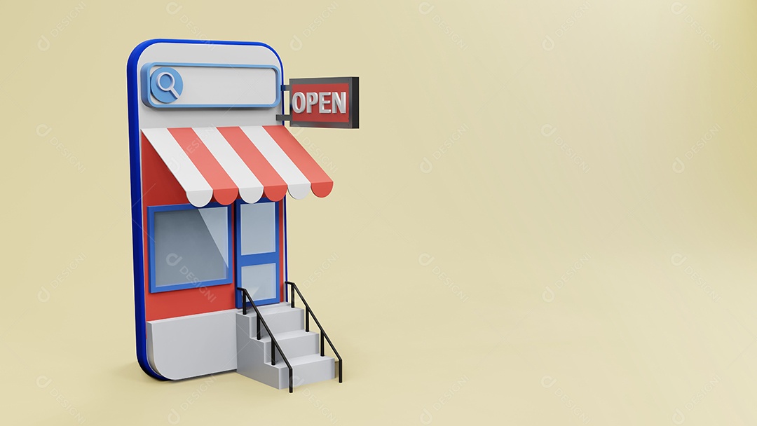 Compras on-line no site ou conceito de aplicativo móvel