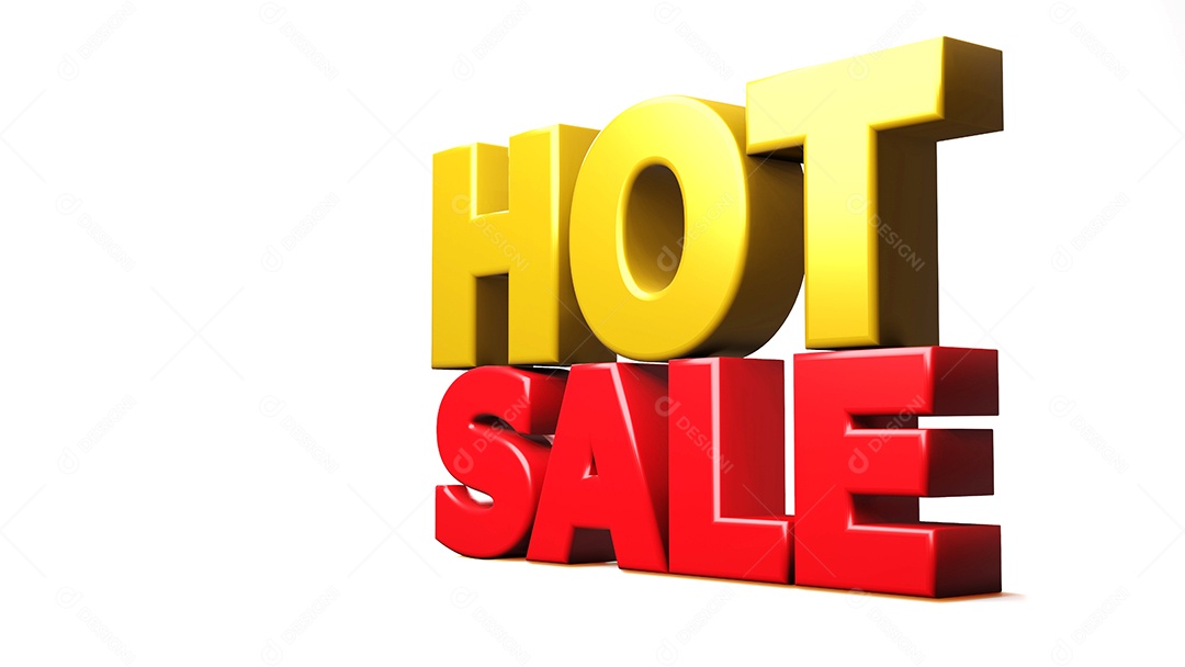 3D rendem fundo isolado de venda QUENTE. ilustração 3D