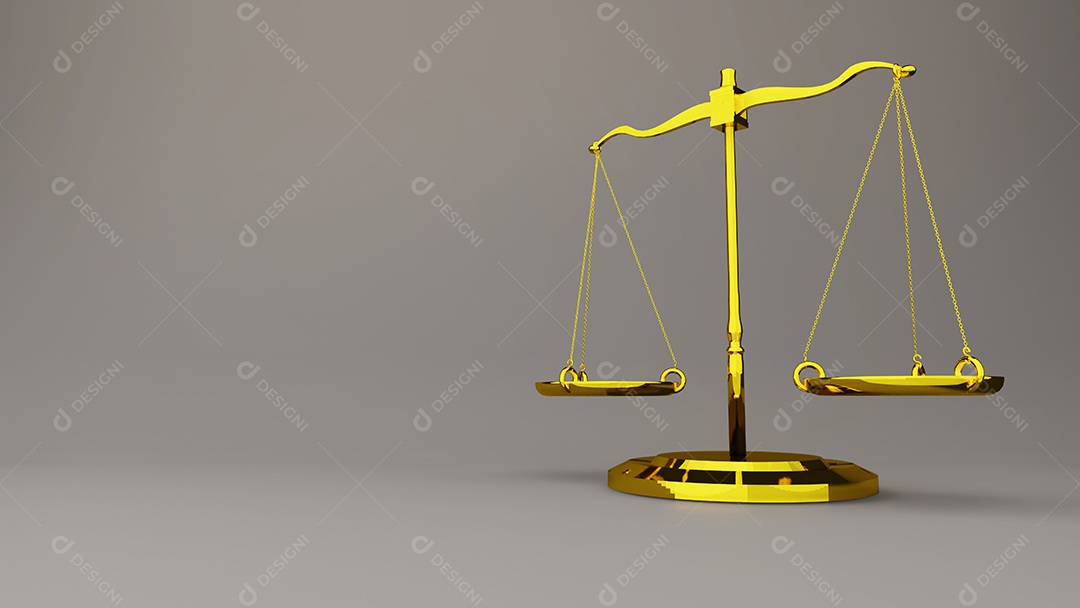 Escalas da lei da justiça escalas 3D render