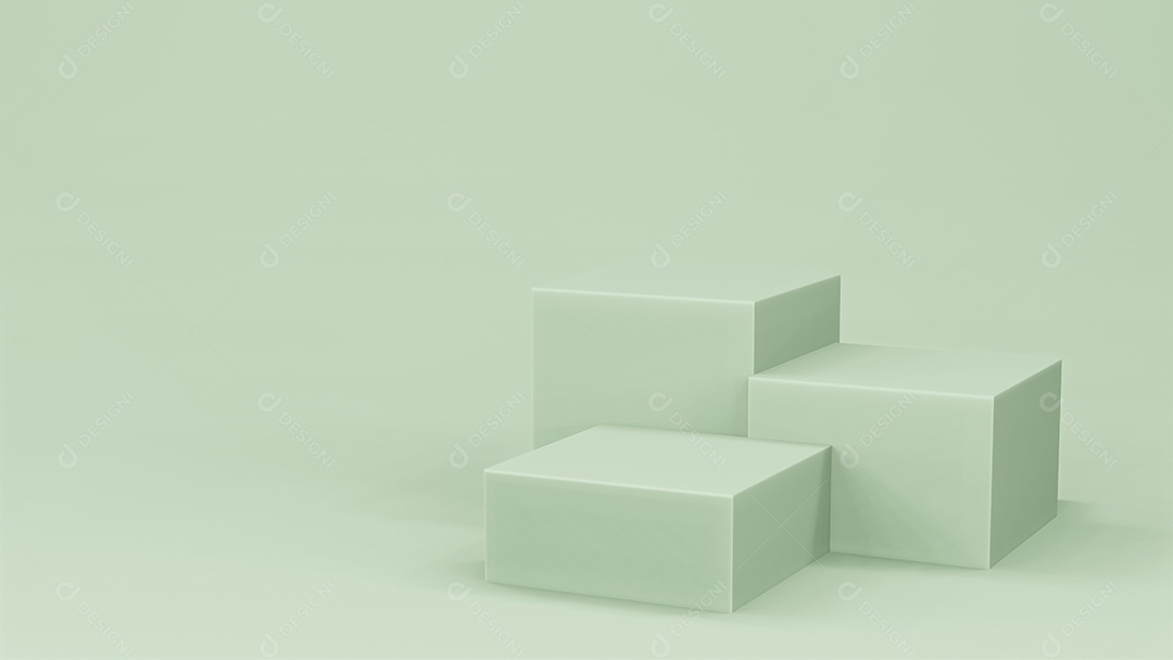 Cenário de palco de pódio de palco passo. renderização em 3D