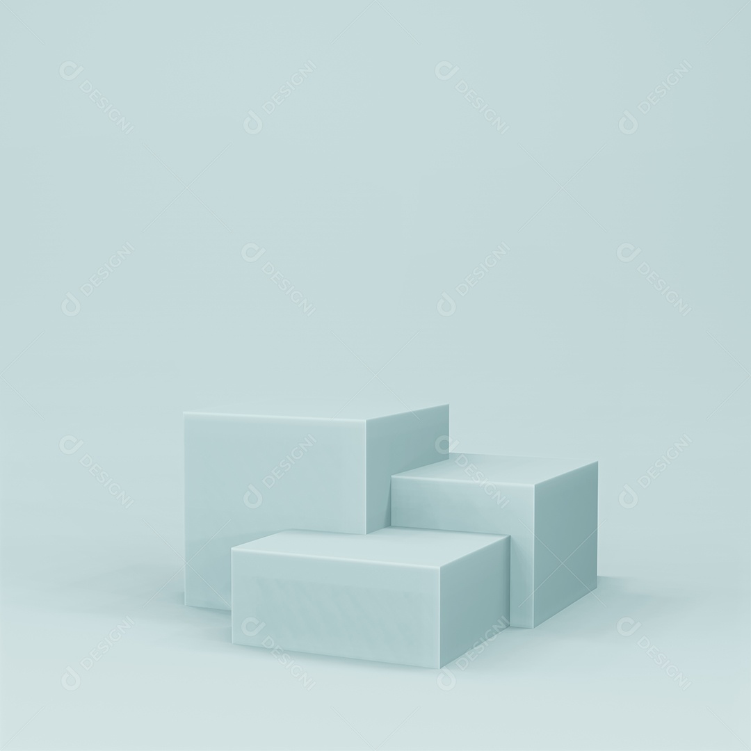 Cenário de palco de pódio de palco passo. renderização em 3D