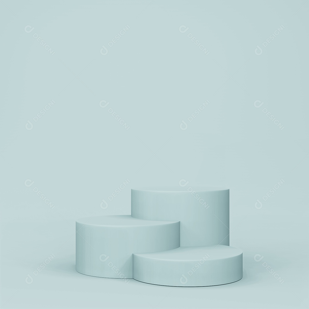 Cenário de palco de pódio de palco passo. renderização em 3D