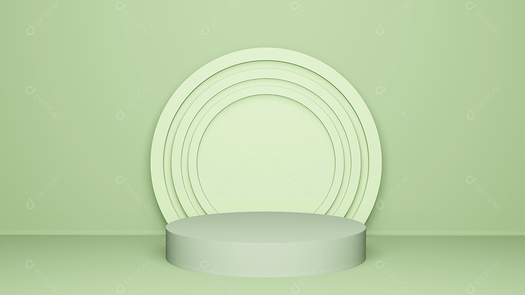 Cenário de palco de pódio de palco passo. renderização em 3D