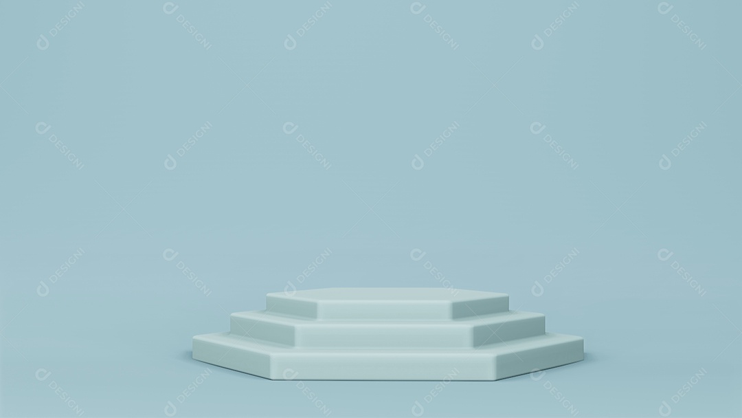 Cenário de palco de pódio de palco passo. renderização em 3D