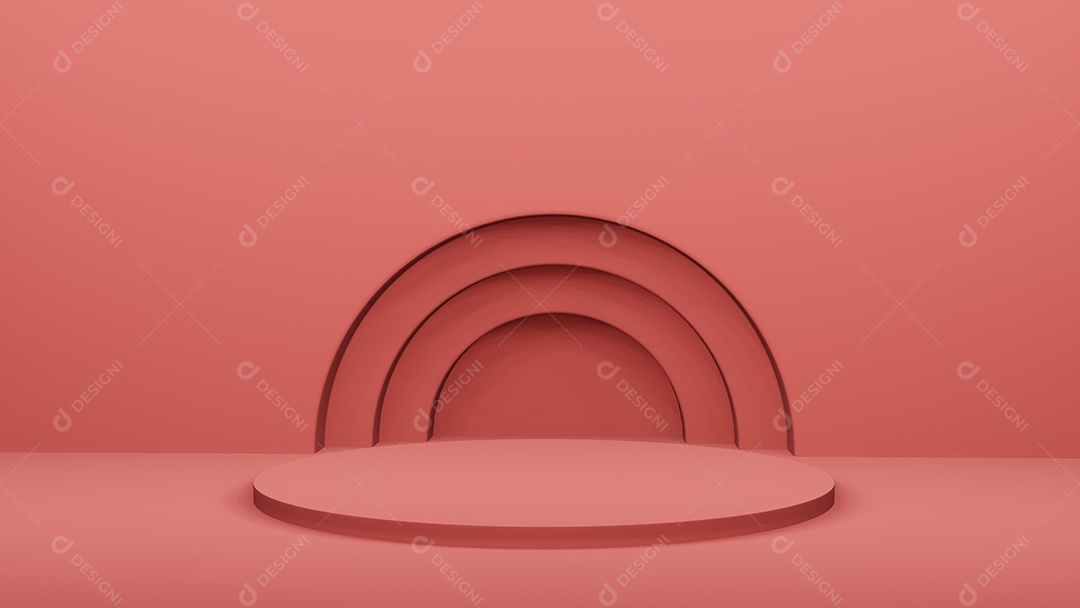 Cenário de palco de pódio de palco passo. renderização em 3D