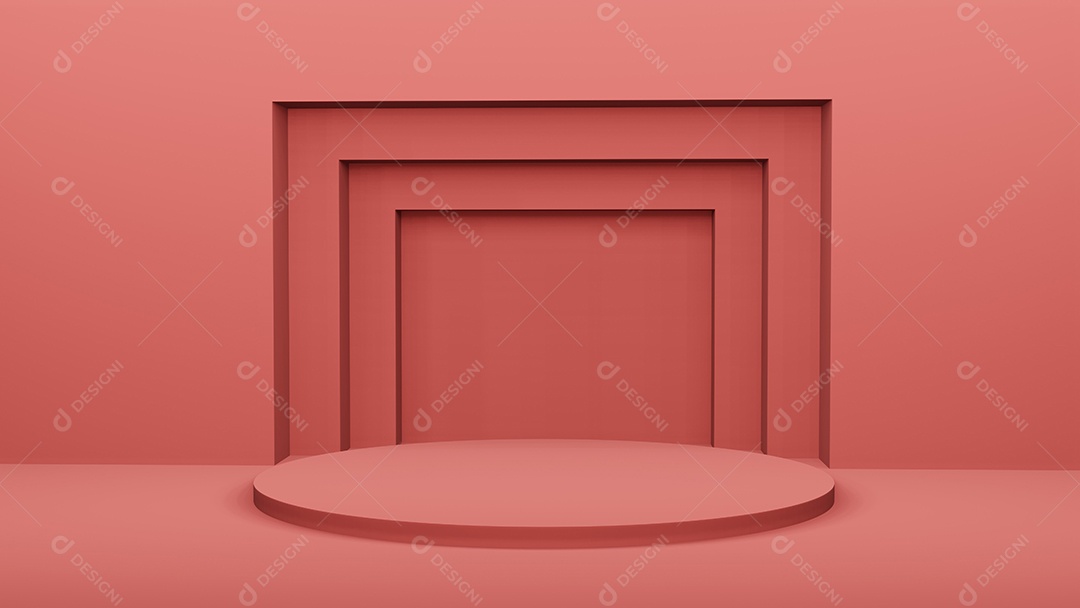 Cenário de palco de pódio de palco passo. renderização em 3D