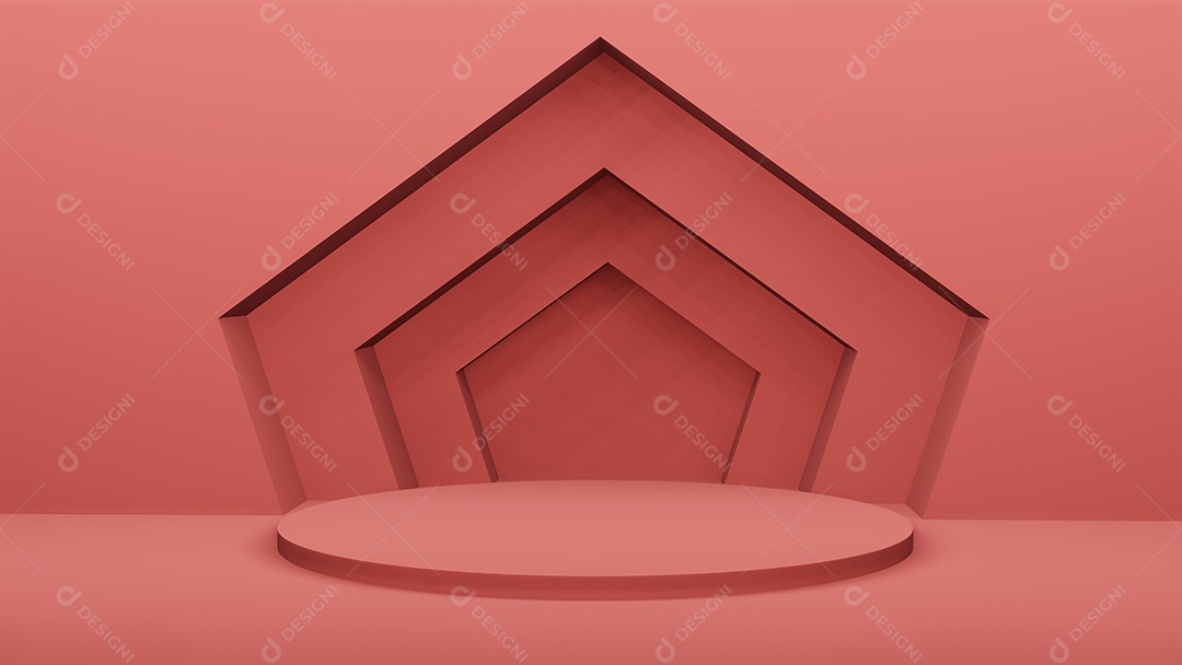 Cenário de palco de pódio de palco passo. renderização em 3D