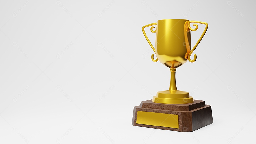 Renderização em 3d da Copa do Troféu de Ouro