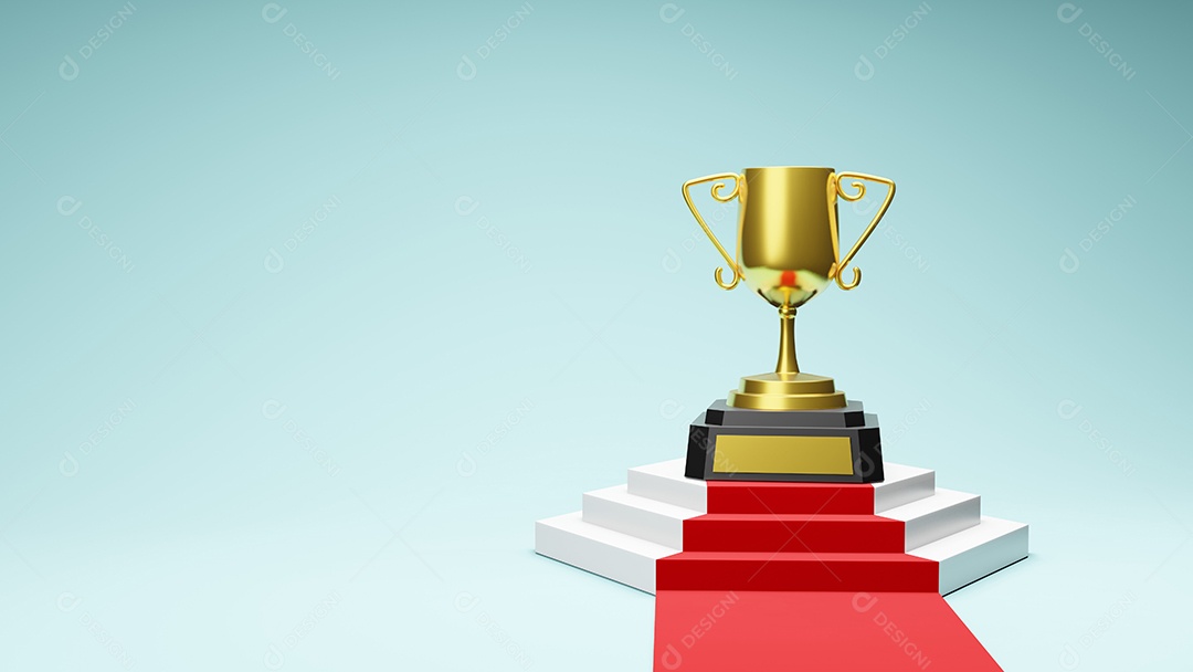 Renderização em 3d da Copa do Troféu de Ouro