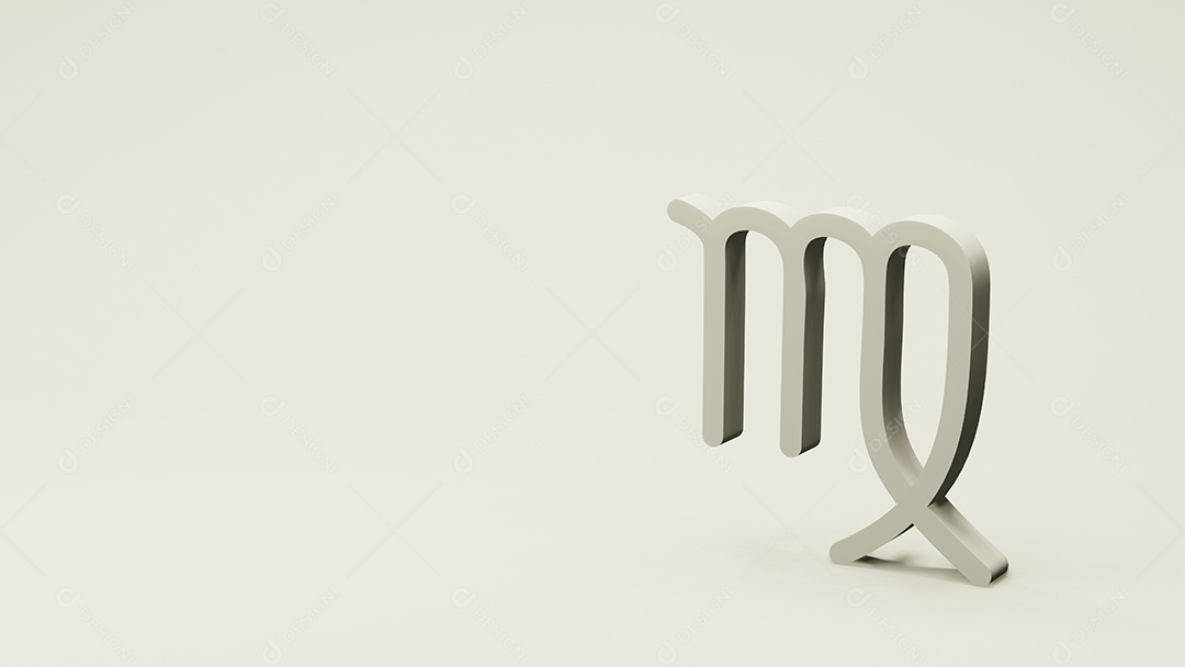 símbolo do zodíaco virgem assina renderização em 3D