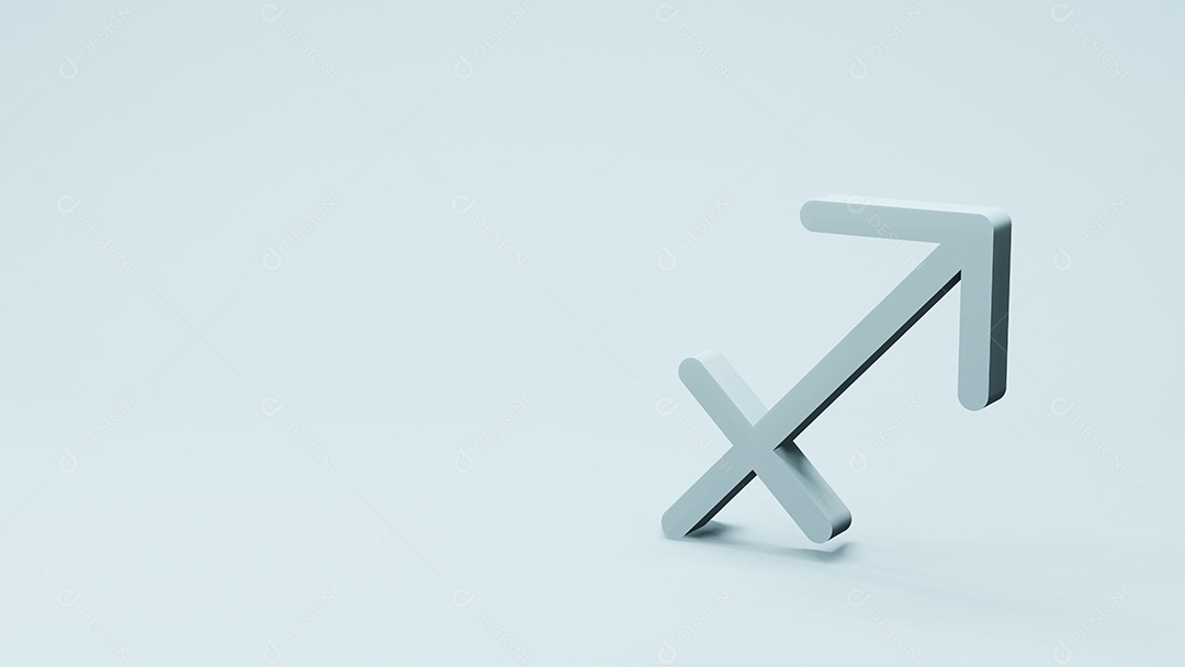 símbolo do zodíaco SAGITÁRIO assina renderização em 3D