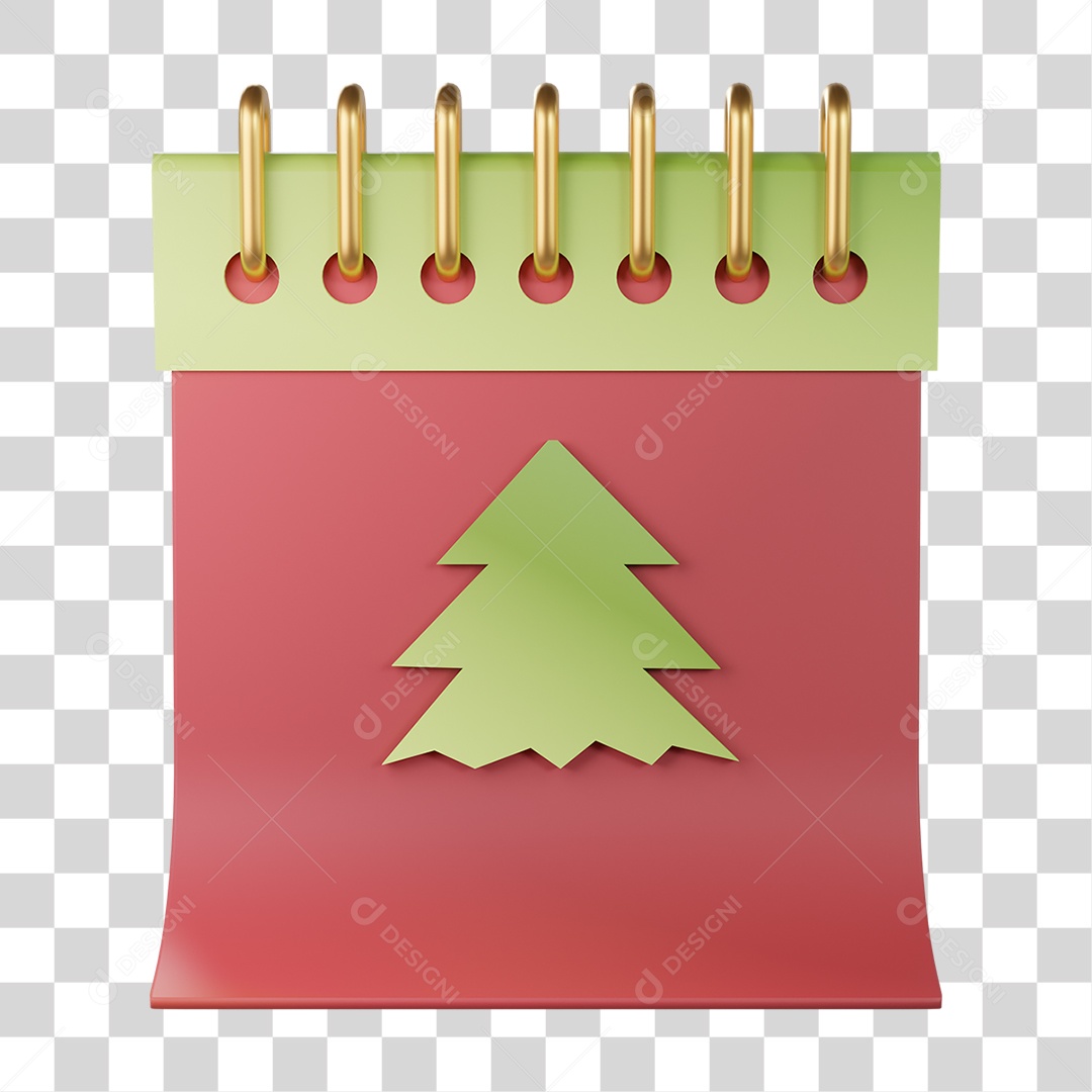 Calendário Natalino PNG Transparente