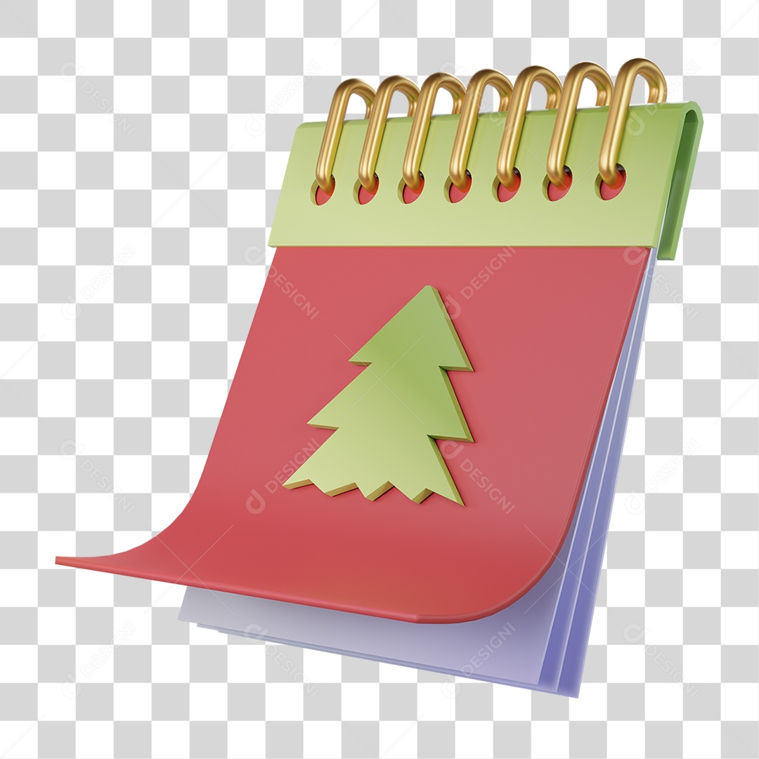 Calendário Natalino PNG Transparente