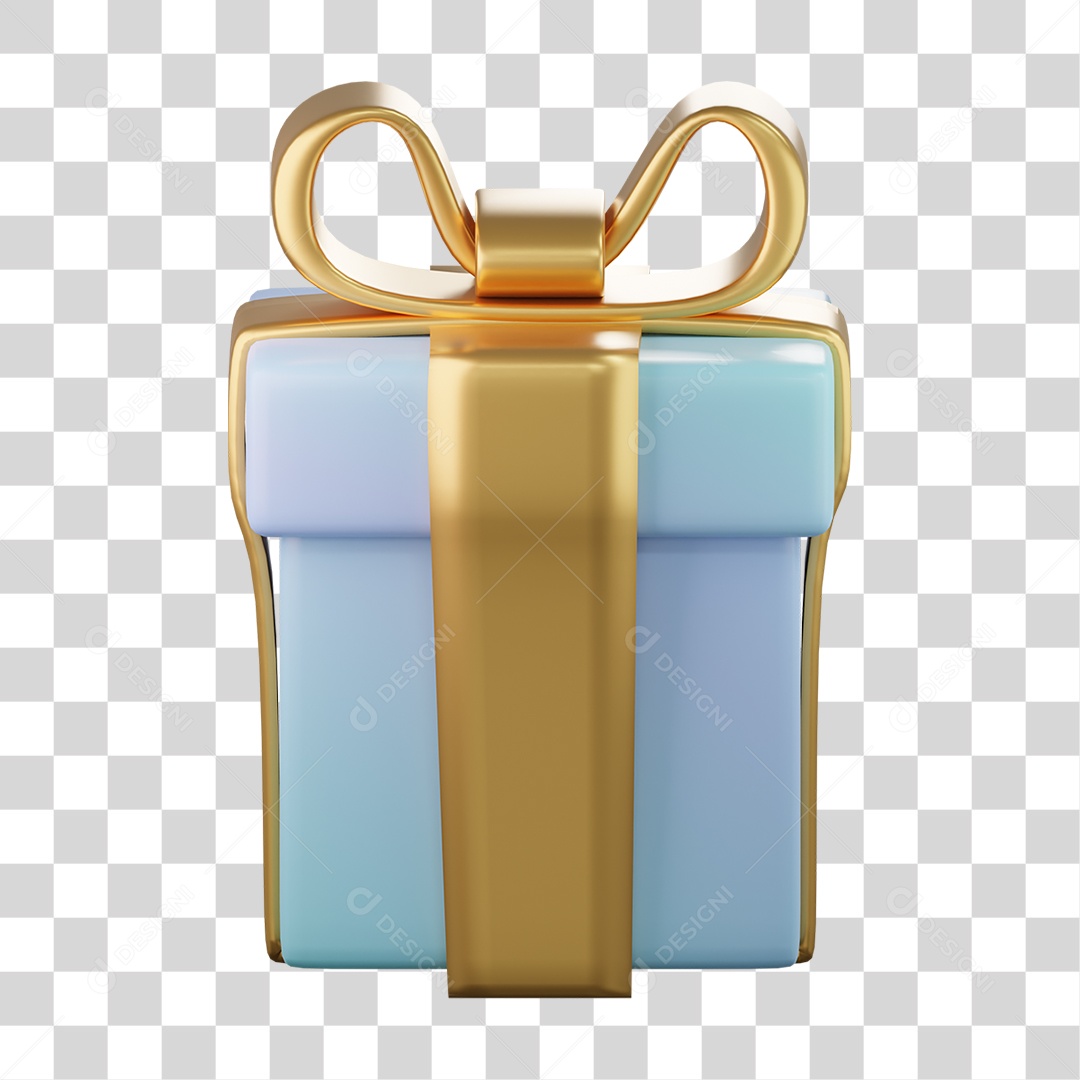Caixa de Presente com Laço PNG Transparente