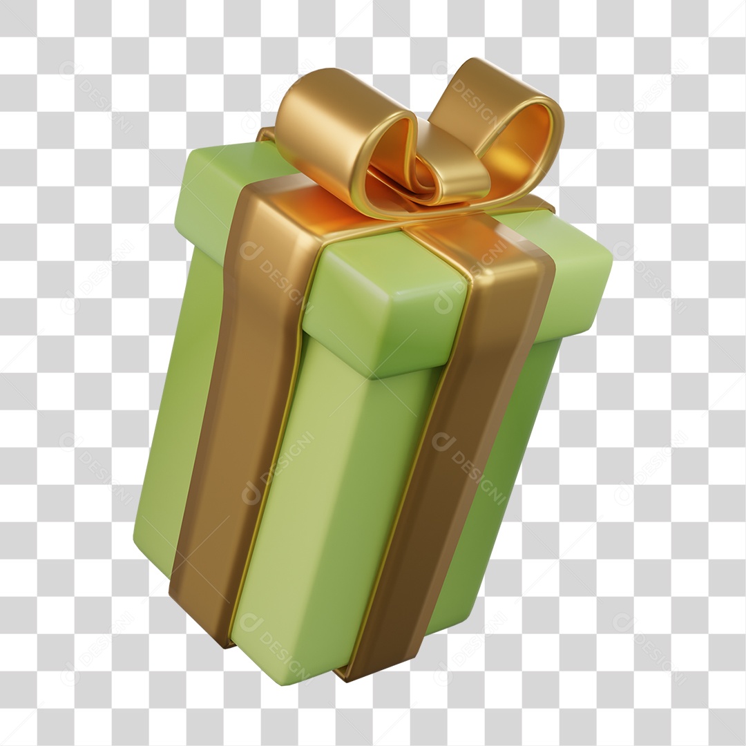 Caixa de Presente com Laço PNG Transparente