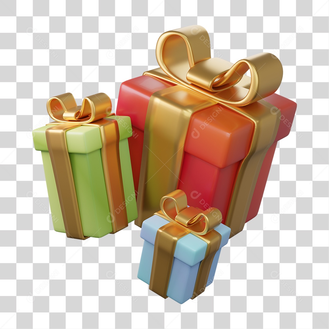Caixa de Presente com Laço PNG Transparente