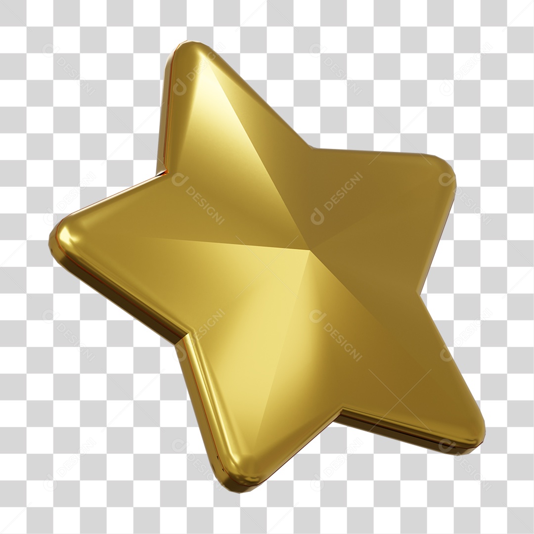 Estrela Dourada PNG Transparente