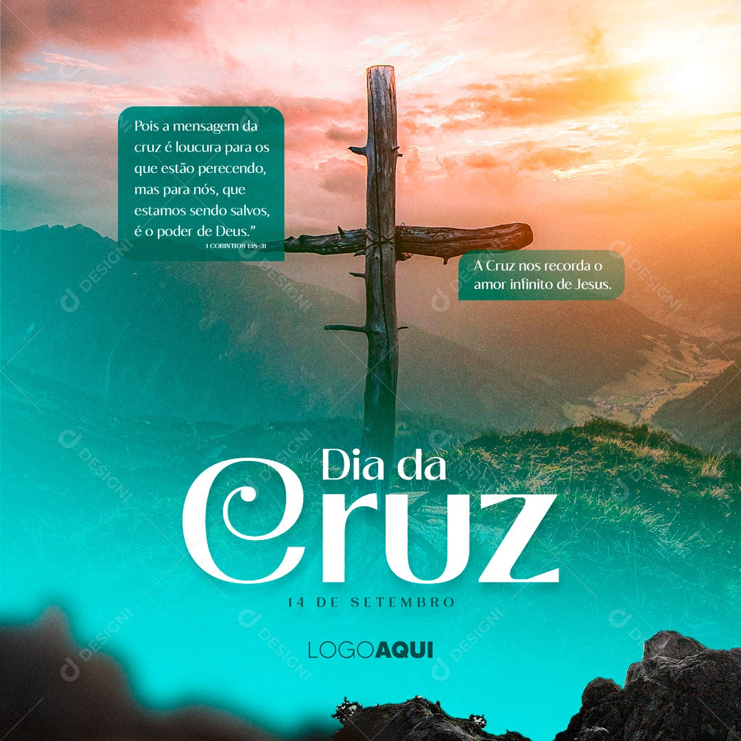 Dia Da Cuz 14 De Setembro Data Comemorativa Social Media PSD Editável