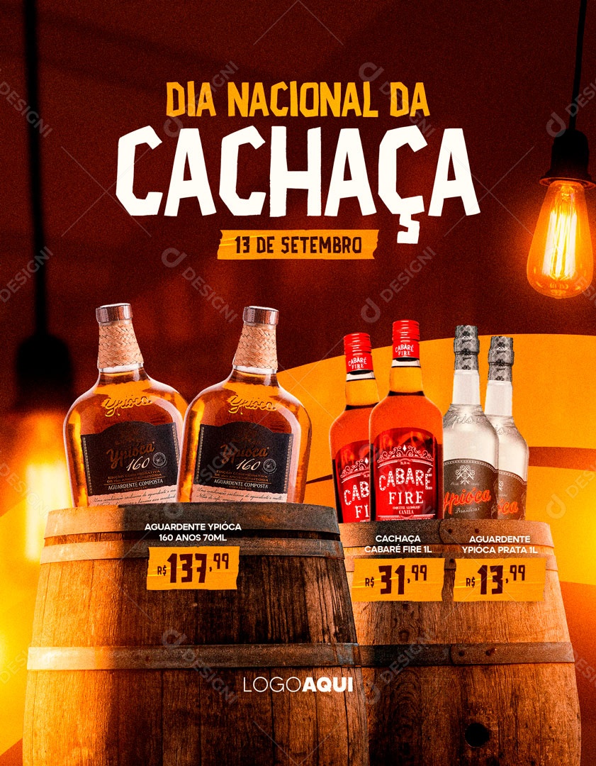 Dia Nacional Da Cachaça 13 De Setembro Social Media PSD Editável