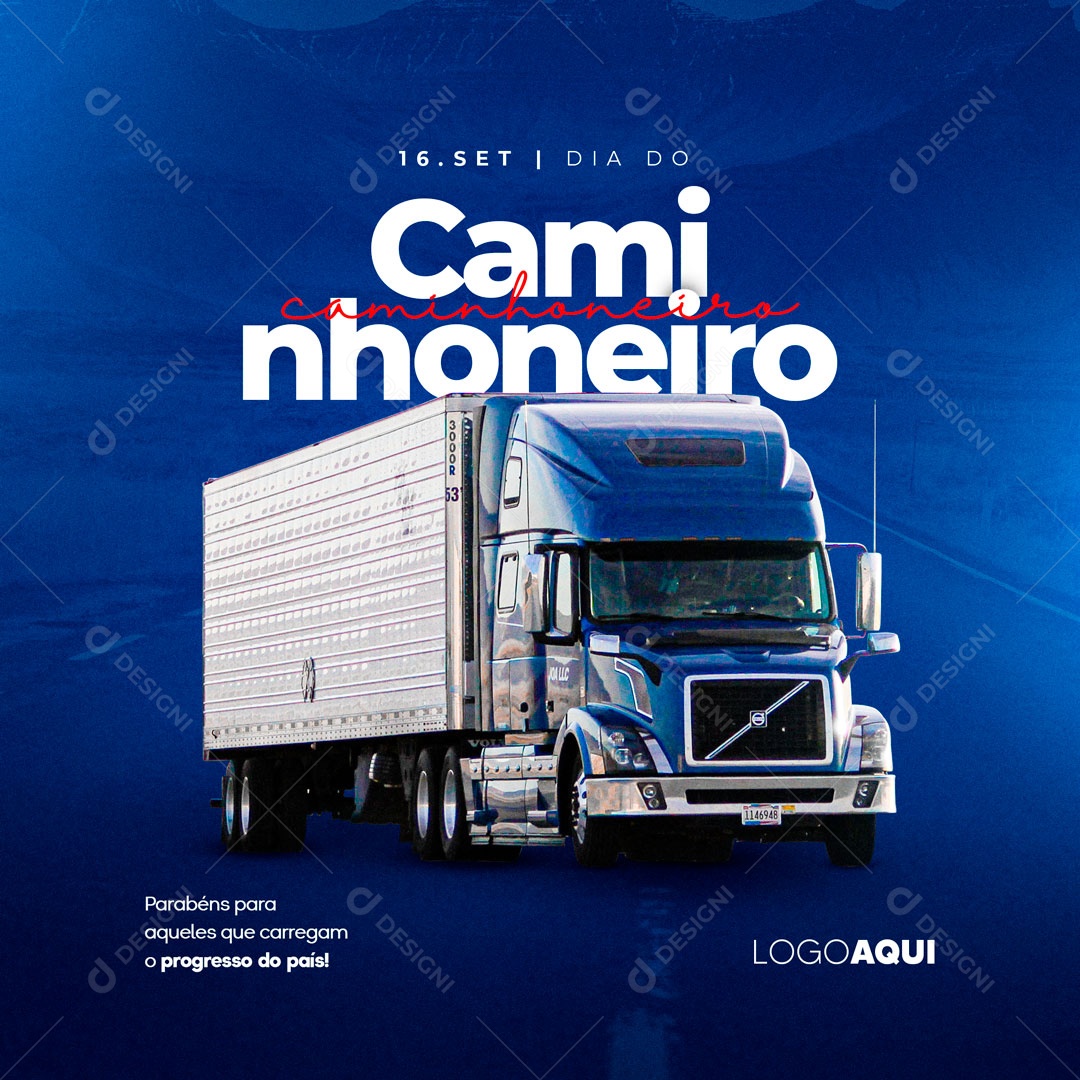 Dia Do Caminhoneiro Data Comemorativa 16 De Setembro Social Media PSD Editável