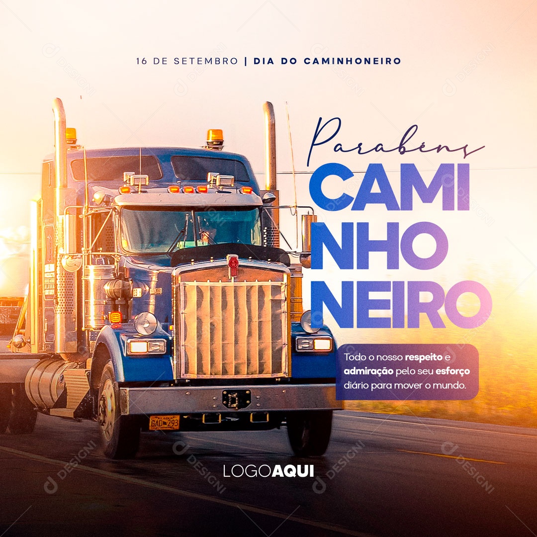 Dia Do Caminhoneiro Data Comemorativa 16 De Setembro Social Media PSD Editável