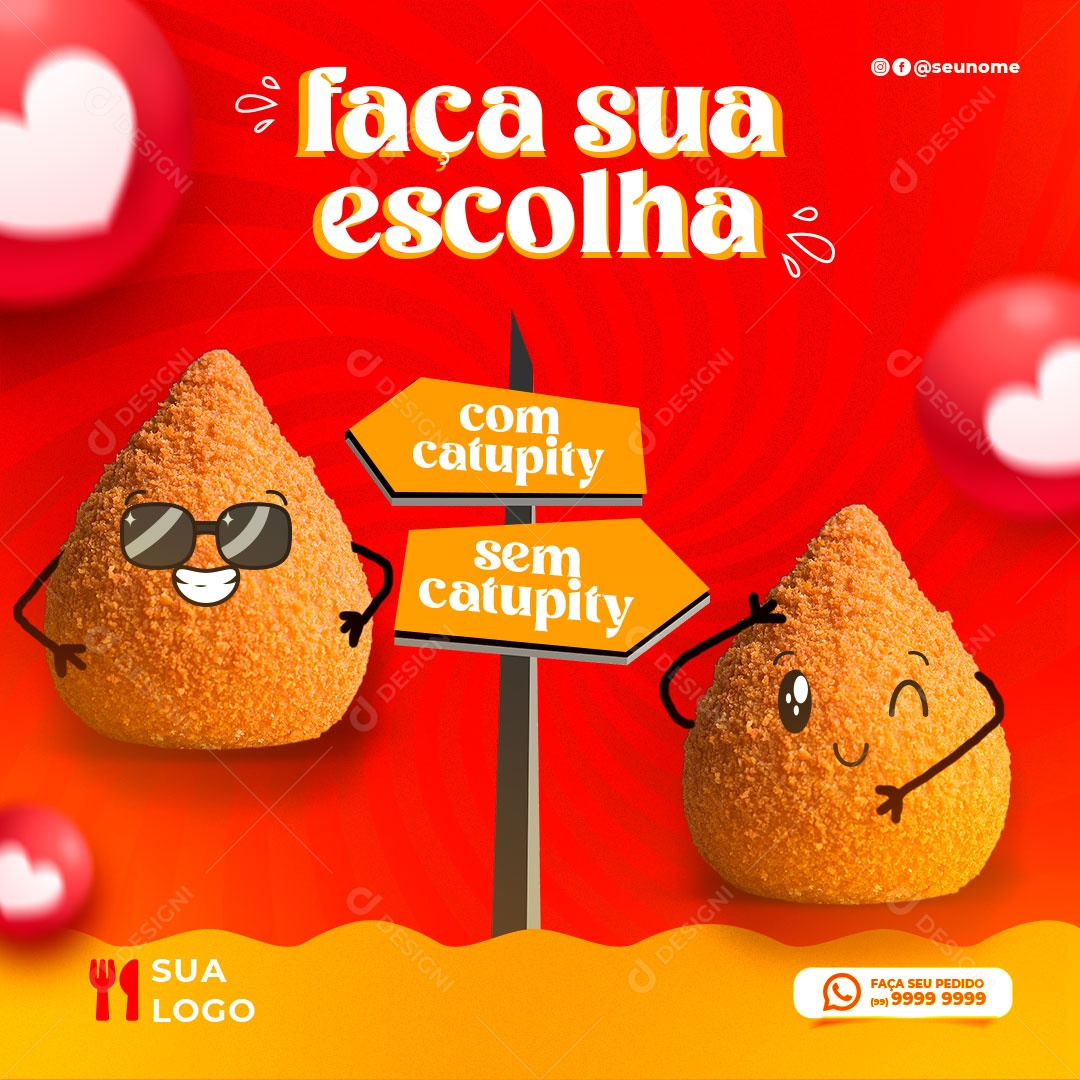 Crocante Por Fora Deliciosa Por Dento Social Media PSD Editável