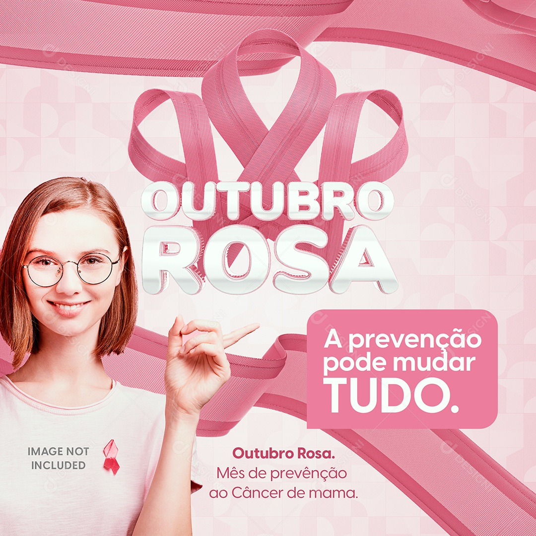 Outubro Rosa Data Comemorativa Prevenção Ao Câncer De Mama Social Media PSD Editável