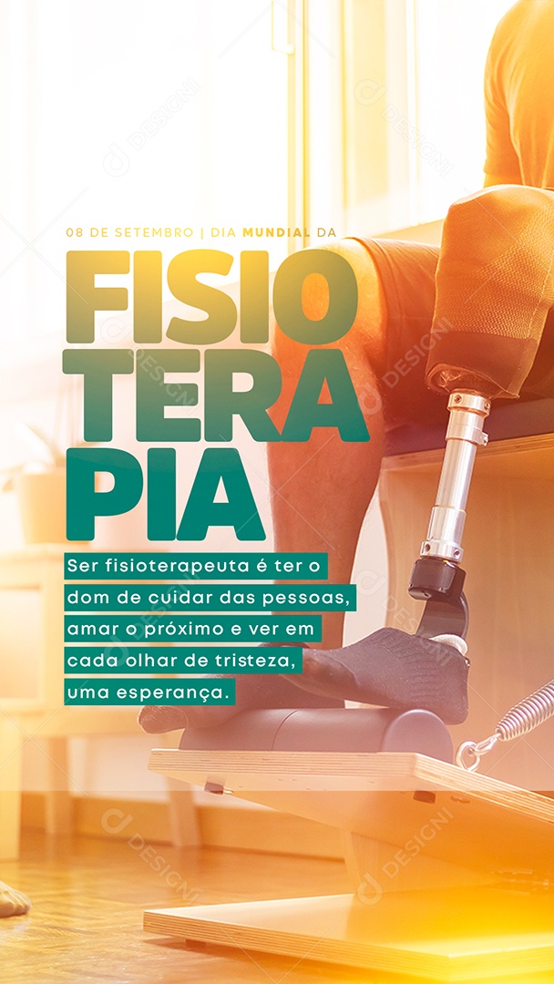 Story Ser Fisioterapeuta é ter o dom de cuidar das pessoas Dia da Fisioterapia Social Media PSD Editável