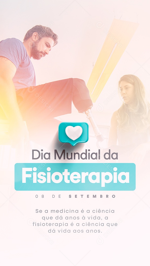 Story A Fisioterapia é a ciência que dá vida aos anos Dia da Fisioterapia Social Media PSD Editável