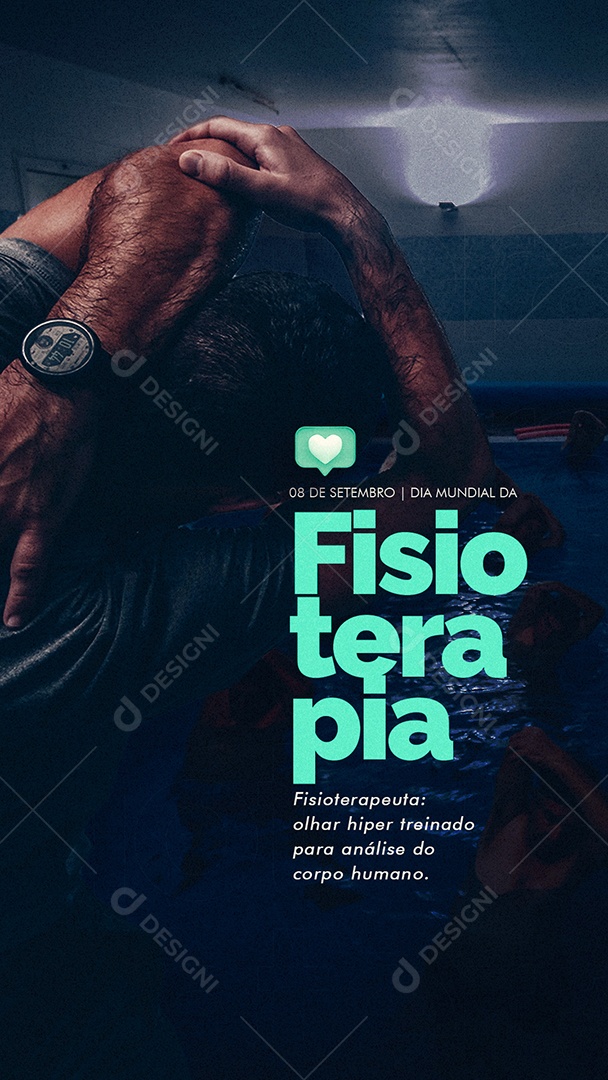 Story Fisioterapeuta treinado para análise do corpo humano Dia da Fisioterapia Social Media PSD Editável
