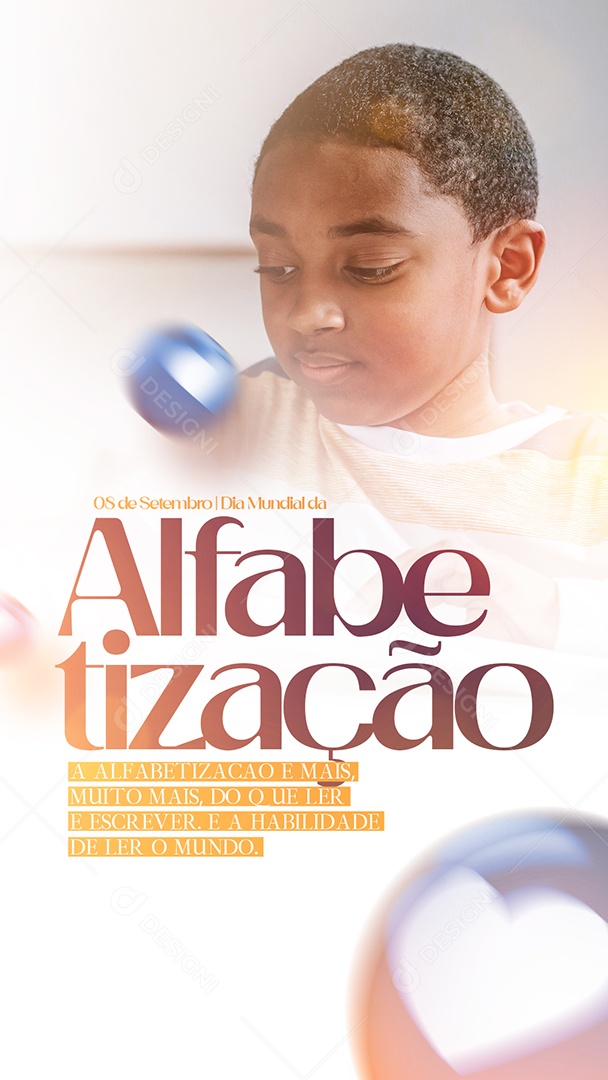 Story É muito mais do que ler e escrever Dia Mundial da Alfabetização Social Media PSD Editável