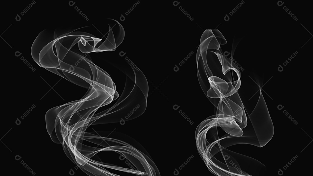 fumaça realista em fundo preto