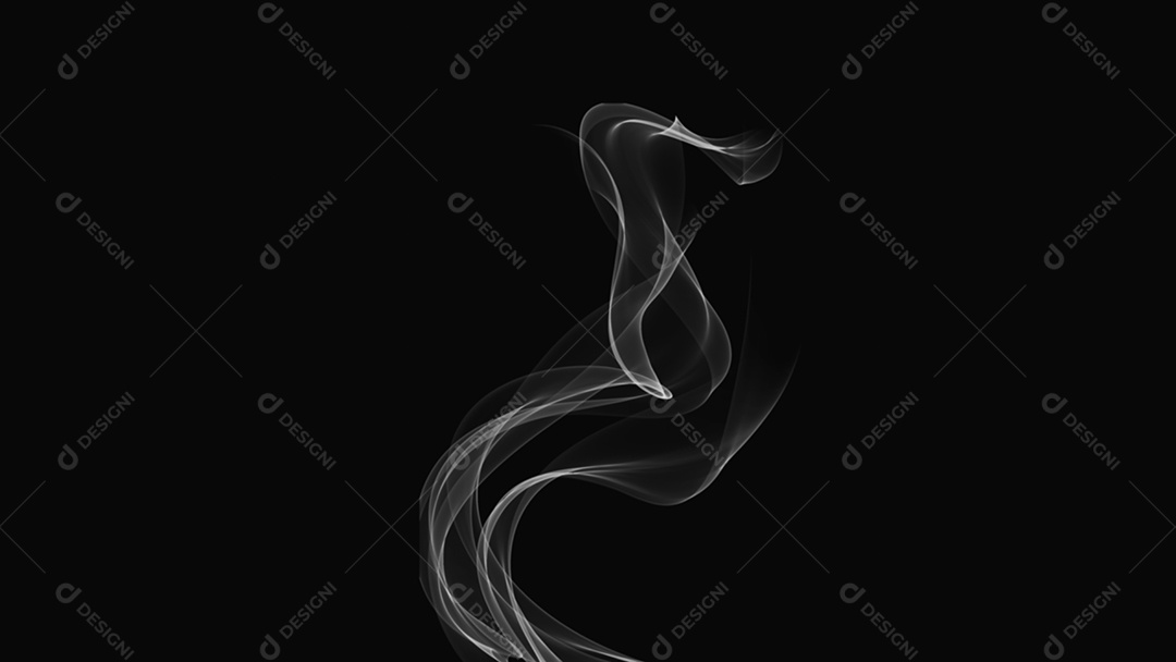 fumaça realista em fundo preto