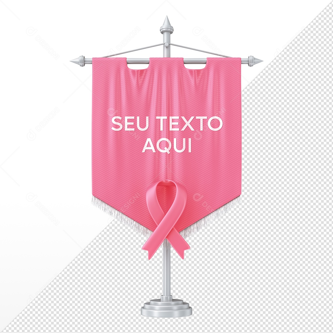 Mockup de Outubro Rosa PSD Editável