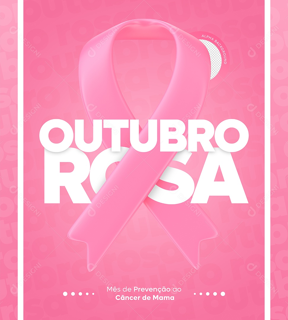 Mês de prevenção ao câncer de mama Outubro Rosa Social Media PSD Editável