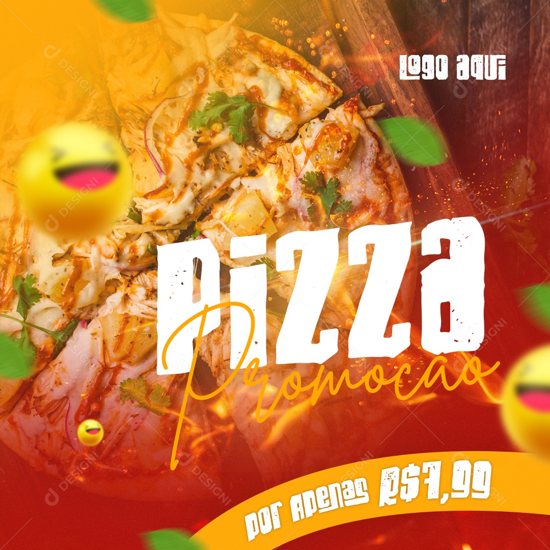 Social Media Pizzarias Promoção Pizza PSD Editável