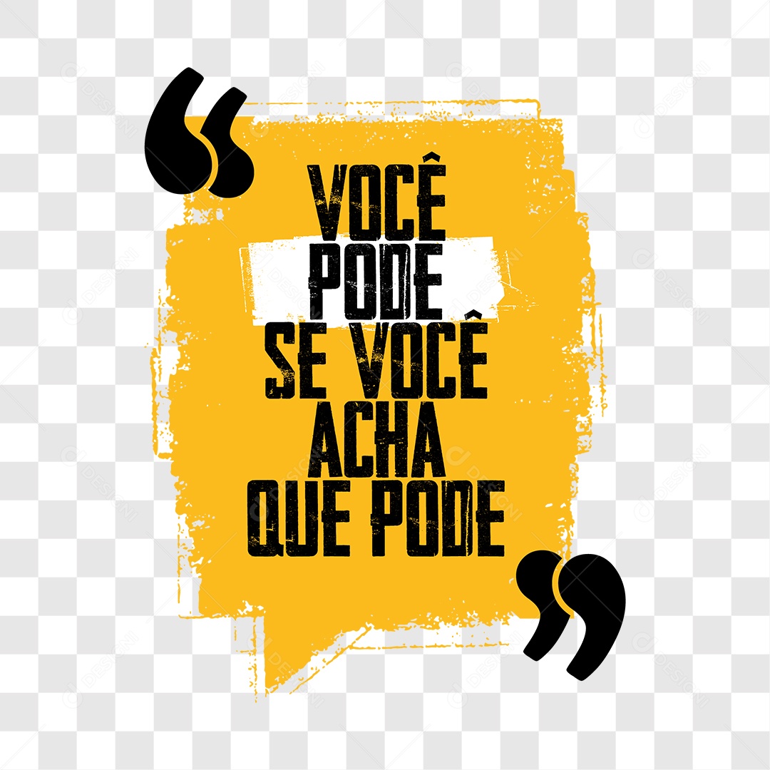 Lettering Você Pode se Você Achar Que Pode EPS + PNG
