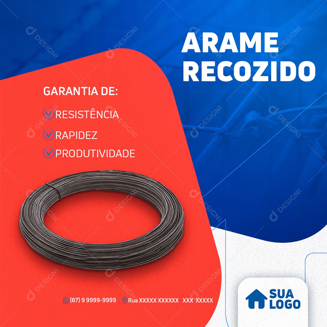 Social Media Casa do Fazendeiro Arame Recozido PSD Editável