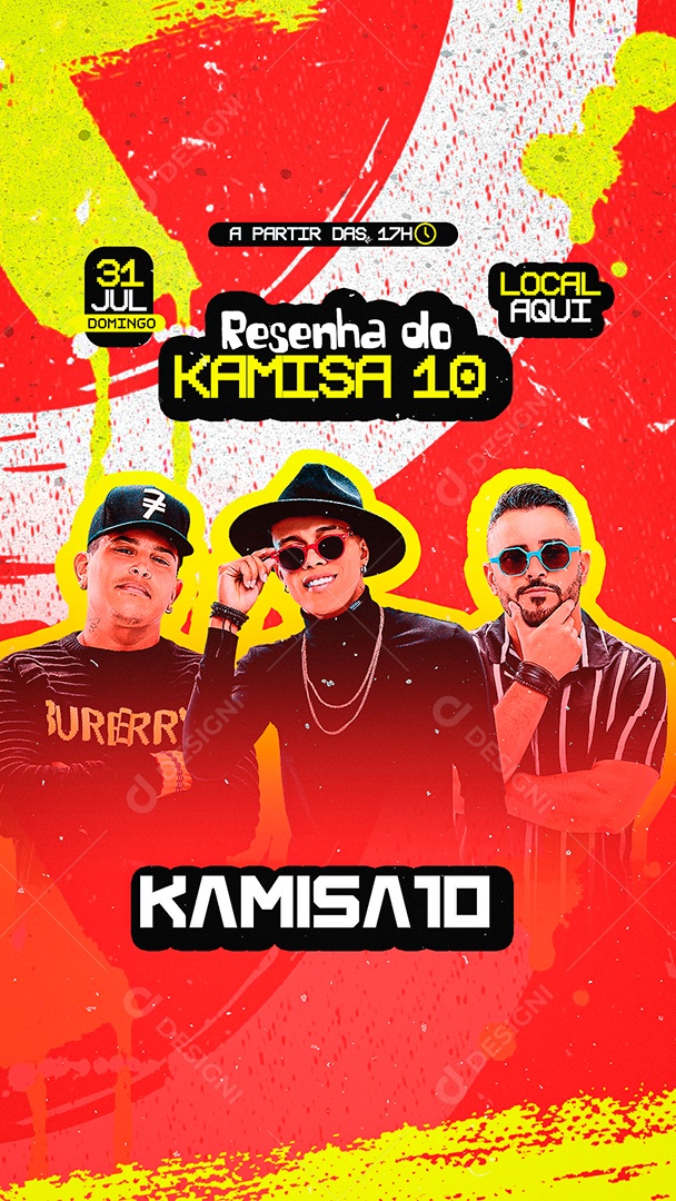 Story Resenha do Kamisa 10 Flyer Social Media PSD Editável