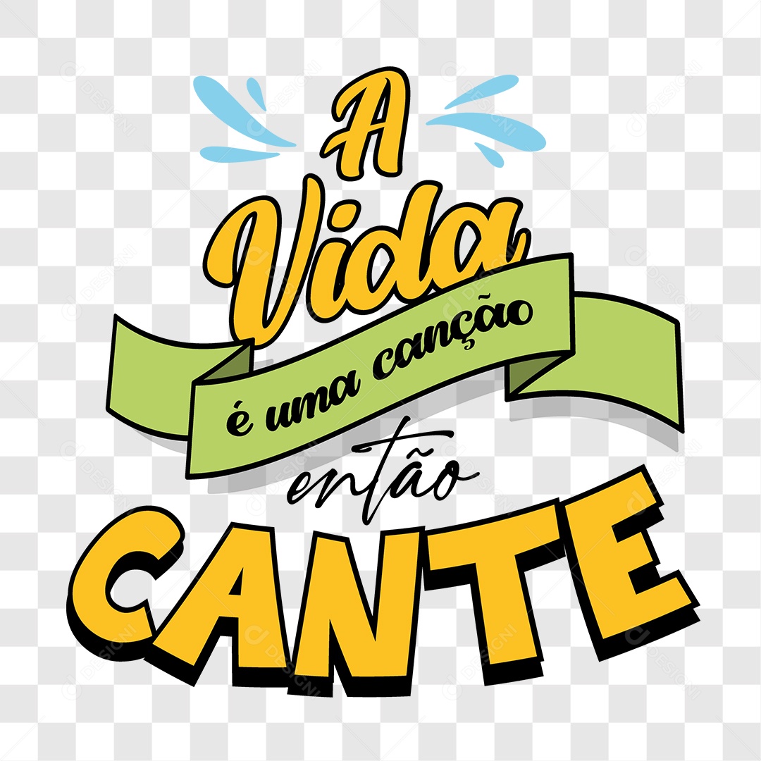 Lettering Life Is A Song So Sing EPS + PNG