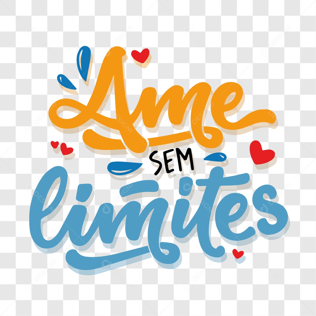 Lettering Ame Sem Limites EPS + PNG