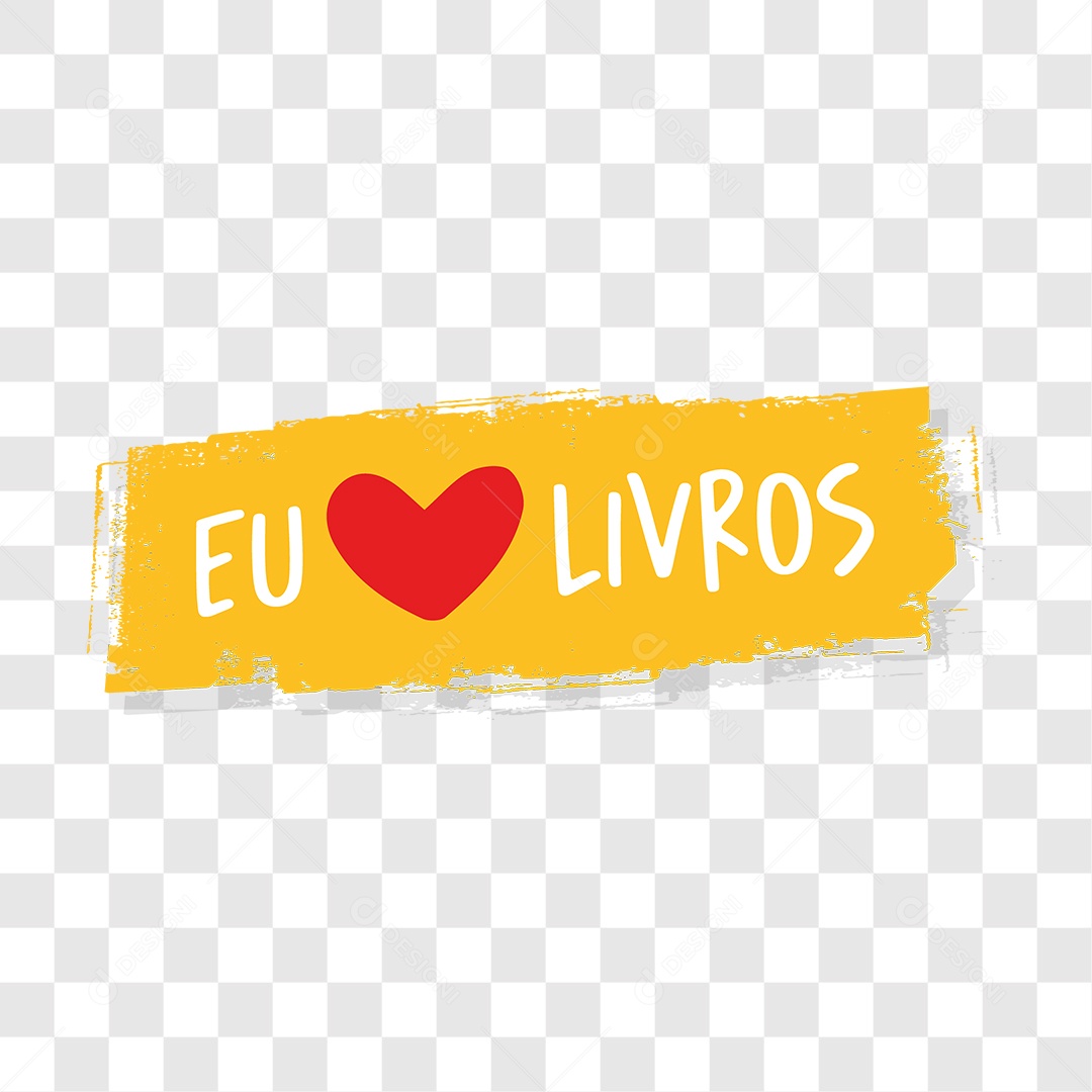 Lettering Eu Amo Livros EPS + PNG