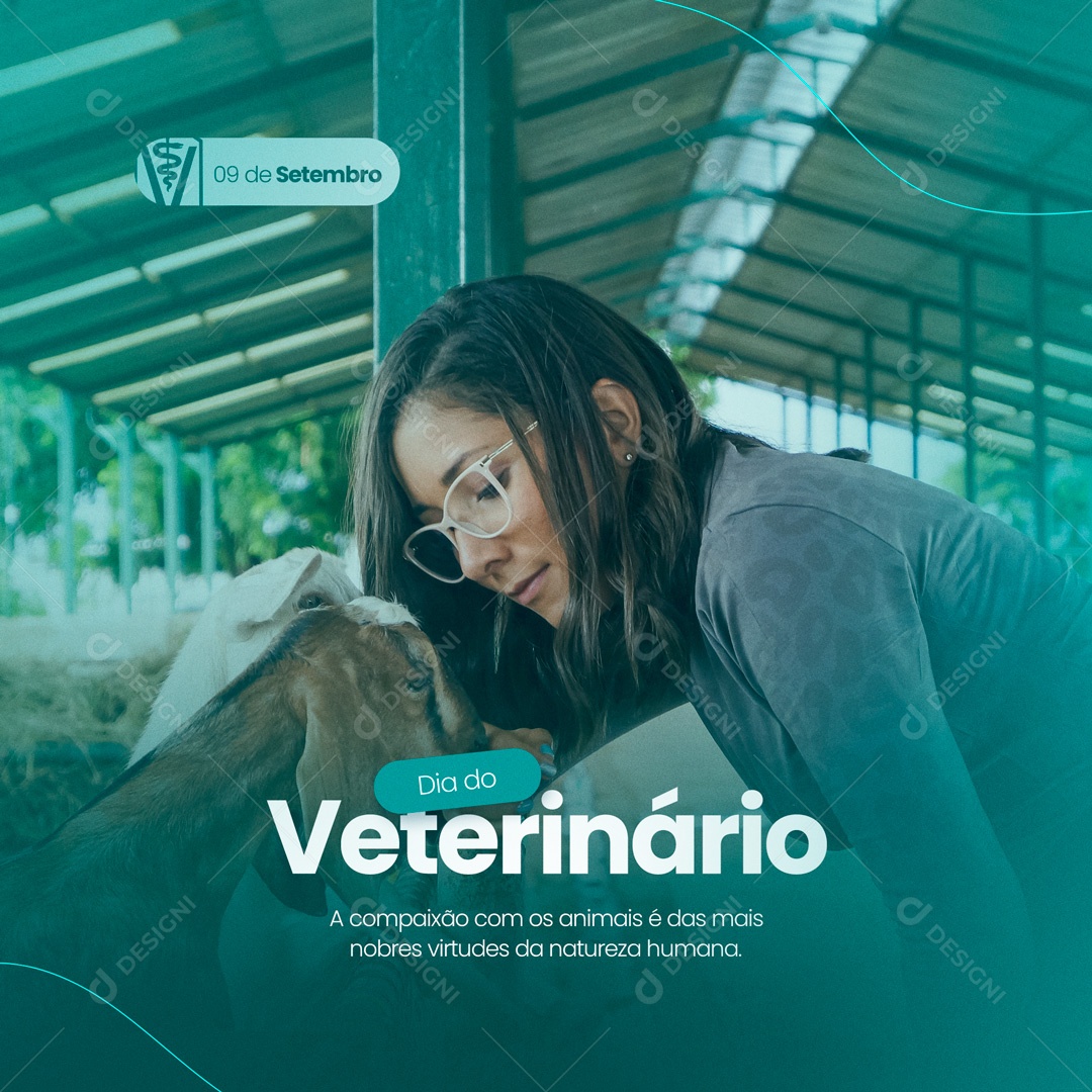 Feliz Dia do Médico Veterinário 09 de Setembro Social Media PSD Editável