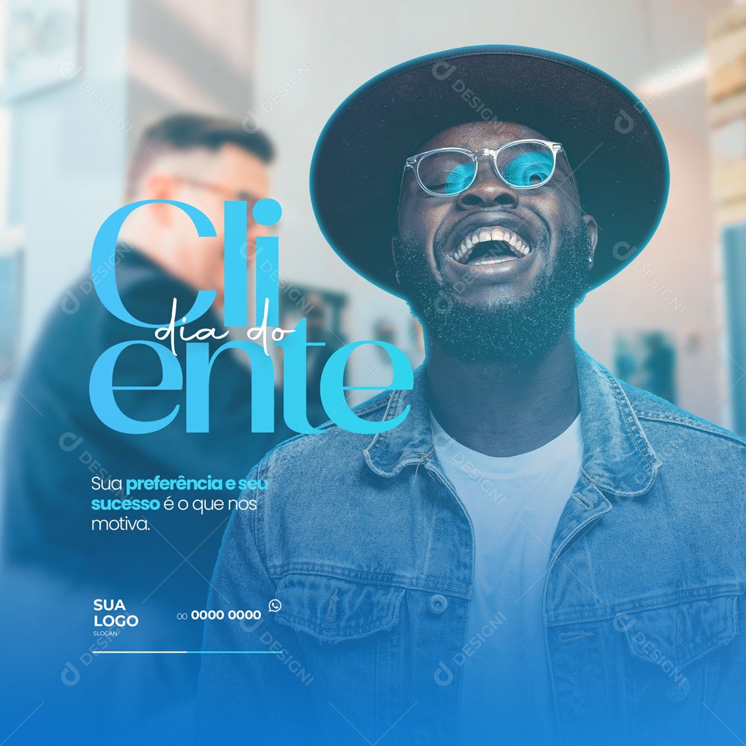 Social Media Feliz Dia do Cliente 15 de Setembro PSD Editável